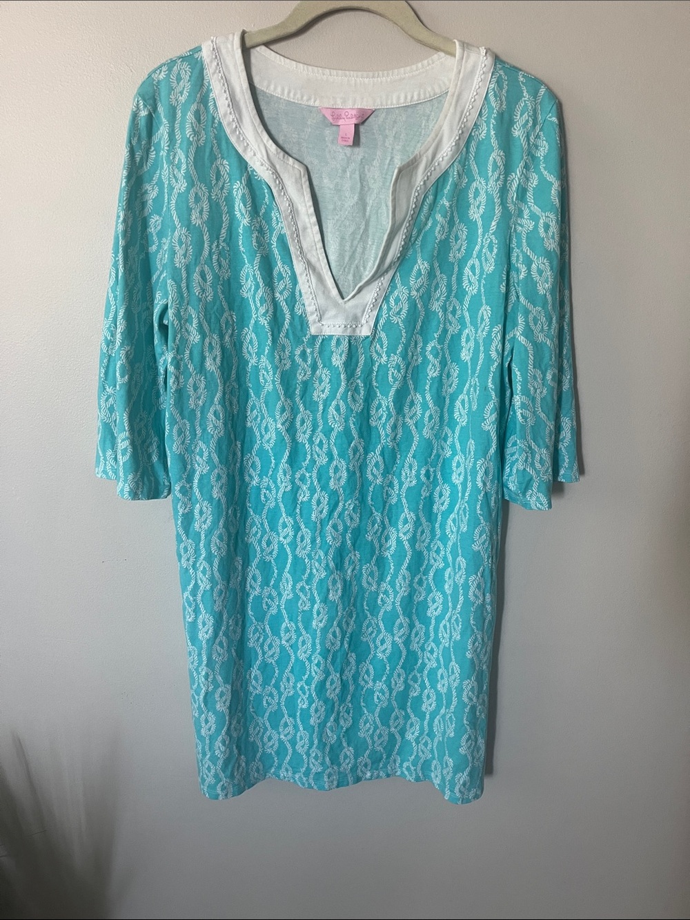 Lilly Pulitzer Blue Row Your Boat Tunic Size L